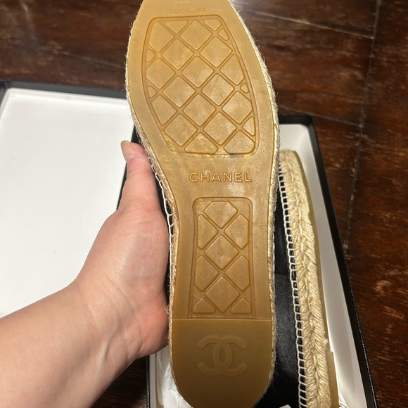 All Black Chanel Lambskin Espadrilles - Picture 8 of 16